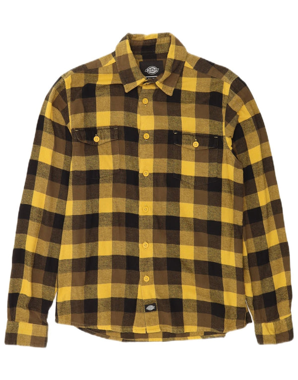 Dickies Camisa De Franela De Algodón A Cuadros Amarillos Pequeños Hombre
