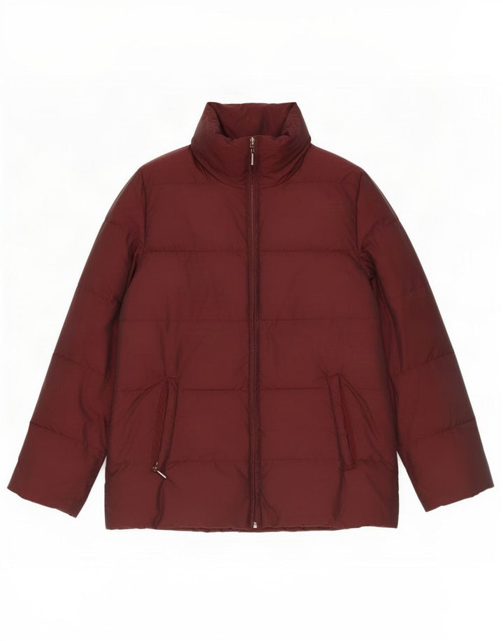 Zara Mujer Chaqueta Acolchada UK 44 Medium Granate