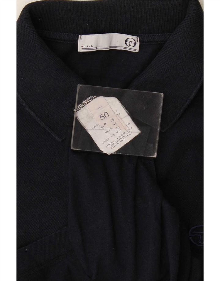 Sergio Tacchini Polo Hombre IT 50 Medium Azul Marino Algodón