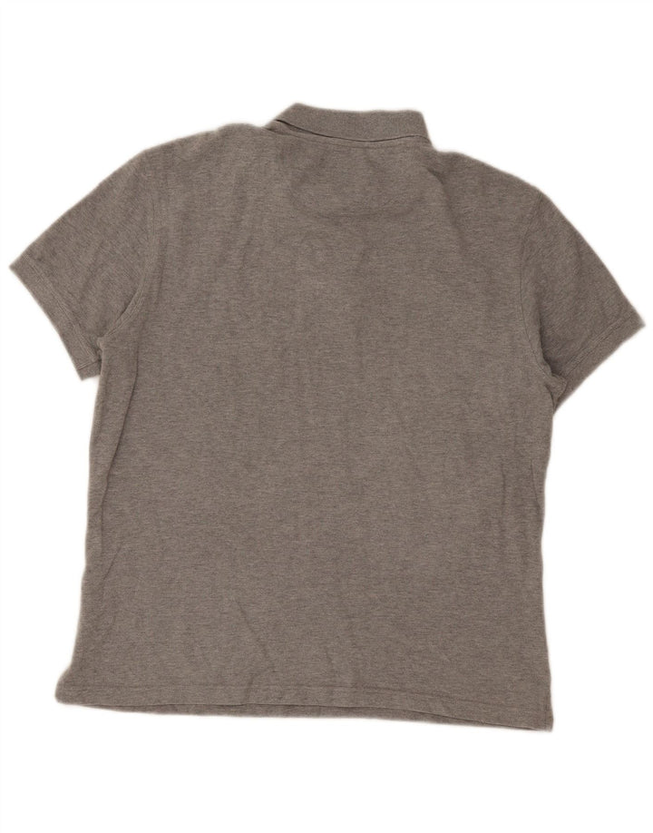 Polo Barbour para hombre de algodón con bloques de color gris grande