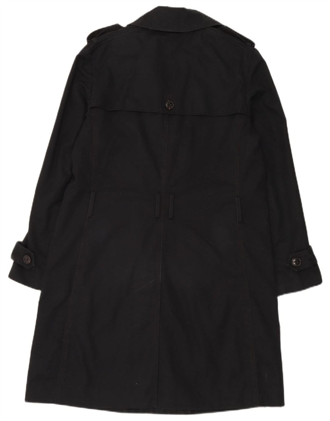Gabardina de doble botonadura para mujer Gap UK 44 Algodón negro mediano