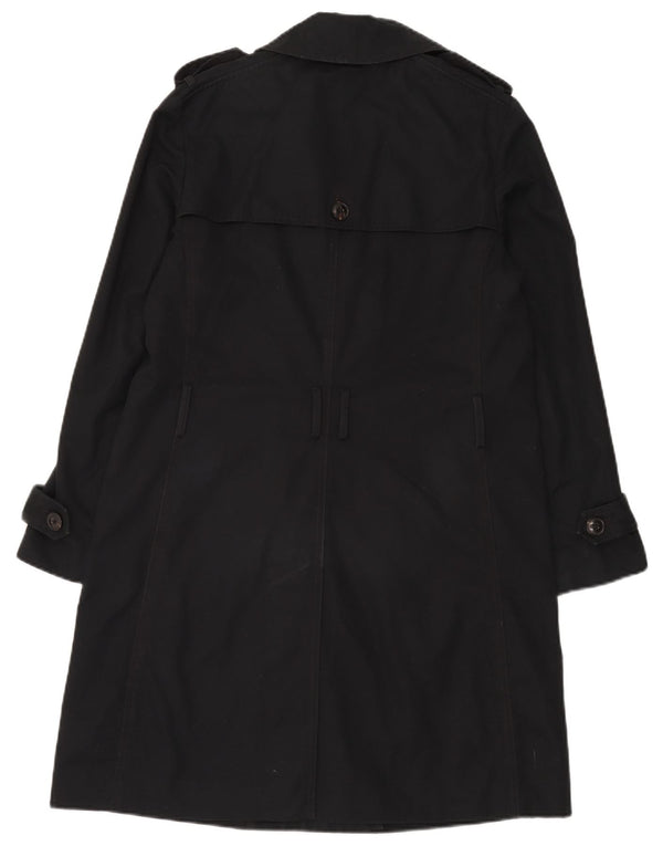 Gabardina de doble botonadura para mujer Gap UK 44 Algodón negro mediano