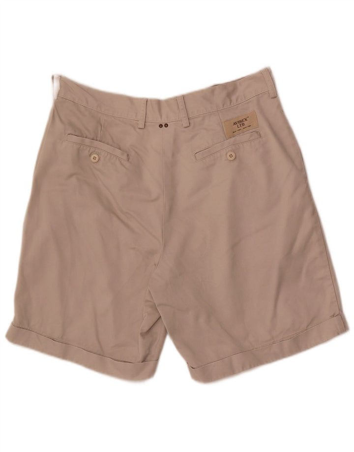 Avirex Mens Pegged Chino Shorts W32 Algodón Beige Medio