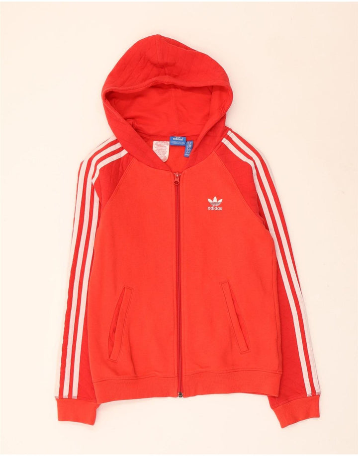 ADIDAS Sudadera con capucha y cremallera para niño 11-12 años Algodón rojo