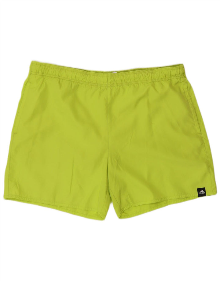 Adidas - Pantalones cortos deportivos para hombre, poliéster verde grande