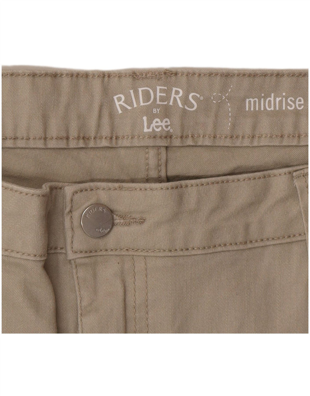 Lee - Pantalones cortos casuales para mujer Riders de talle medio W38 2XL Beige