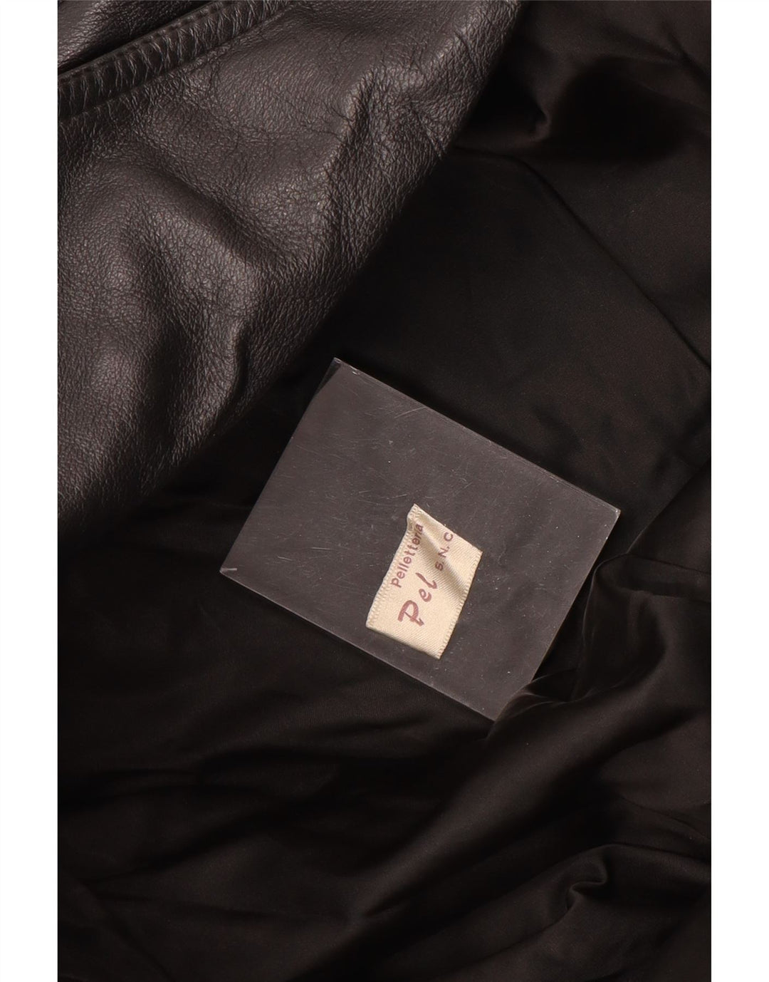 PELLETTERIA Chaqueta de cuero para mujer UK 20 2XL Cuero negro