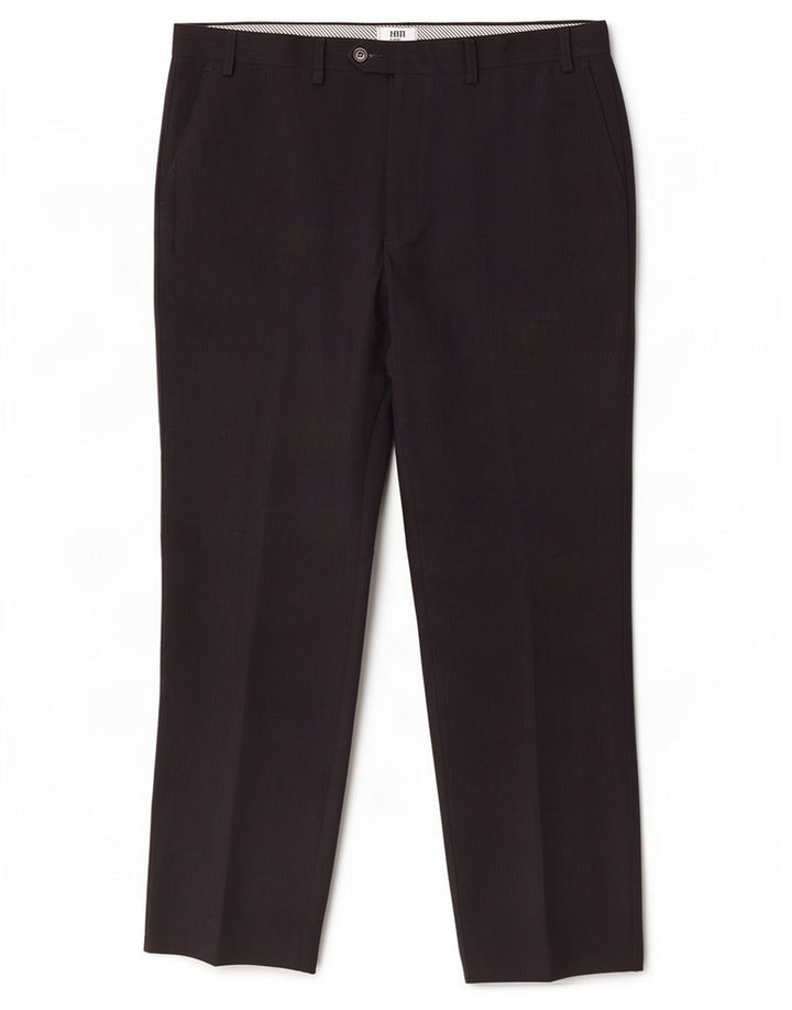 Marks & Spencer Pantalón de traje recto para hombre W38 L33 Poliéster azul marino