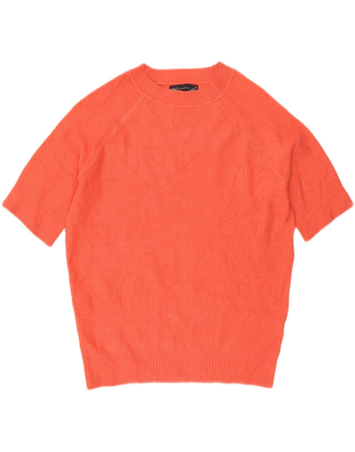 Marks & Spencer - Jersey de cuello redondo para mujer, talla 40, color naranja mediano