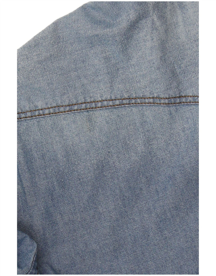 Zara Hombre Camisa Vaquera Slim Fit Algodón Azul Grande