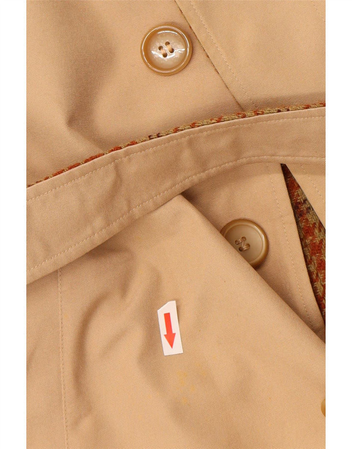 Vintage mujer abrigo Reino Unido 12 Medio Beige