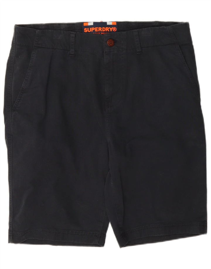 Superdry Pantalones cortos chinos para hombre W32 Algodón azul marino mediano
