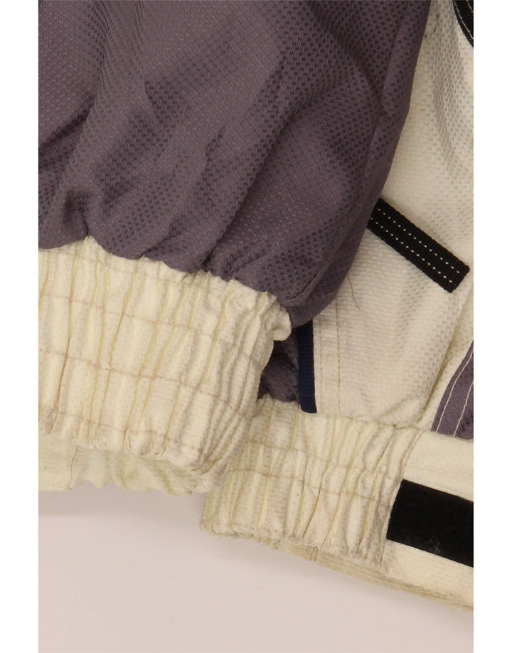 Gierre Chaqueta de esquí con capucha para hombre IT 48 Medium Off White Poliéster con bloques de color