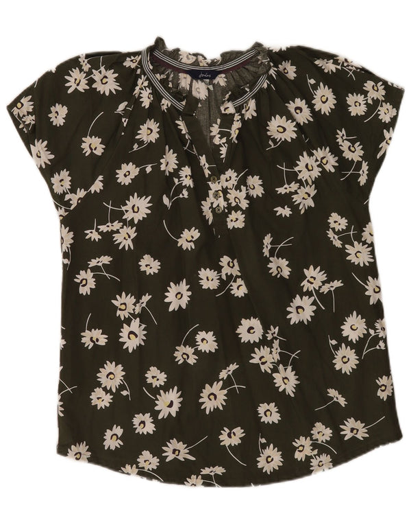 Joules Blusa para Mujer Top UK 6 XS Caqui Floral Algodón