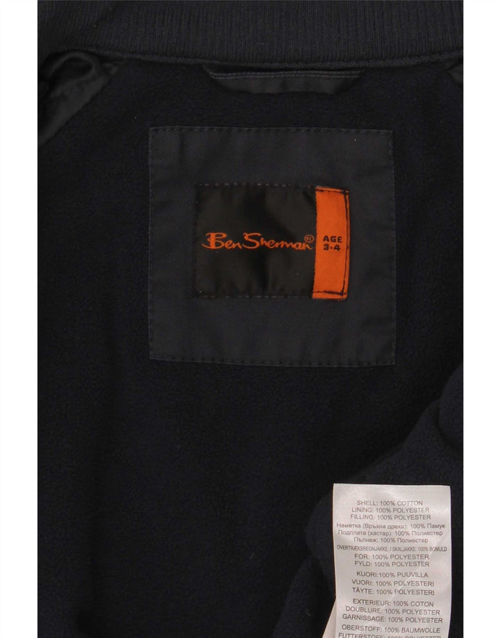 Ben Sherman Chaqueta bomber estampada para niños 3-4 años Azul marino Algodón