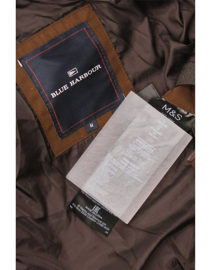 Marks & Spencer Chaqueta acolchada con capucha Blue Harbour para hombre UK 38 Marrón medio