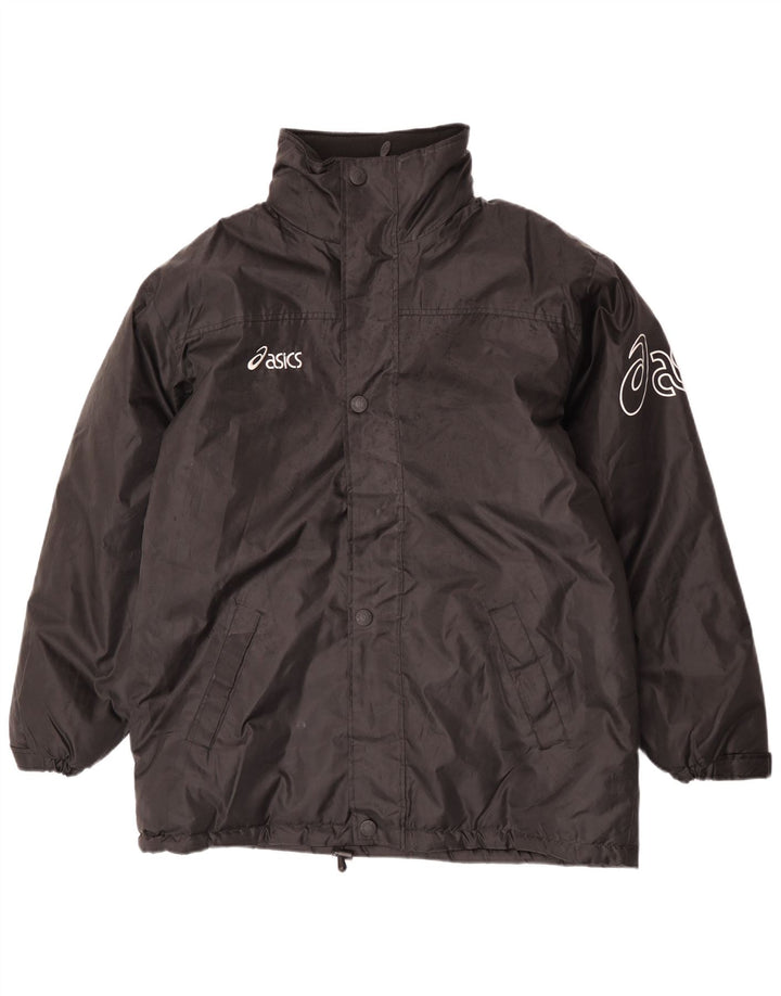 Asics Chaqueta cortavientos gráfica para hombre Reino Unido 40 Grande Poliéster negro