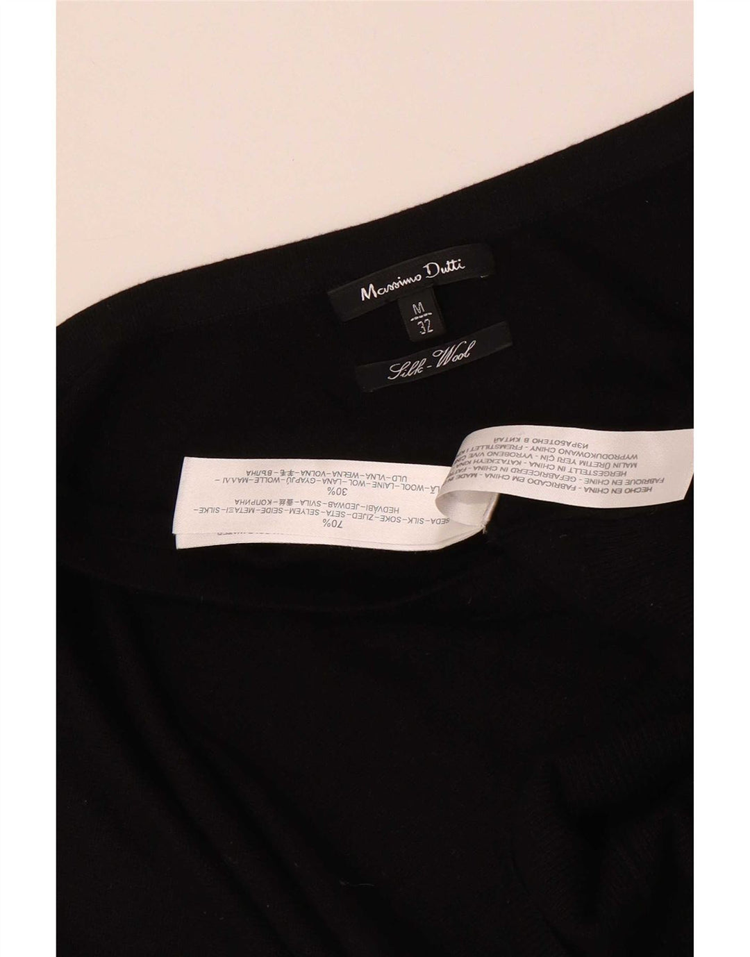 Massimo Dutti Vestido Jersey De Un Hombro Para Mujer UK 42 Mediano Seda Negra