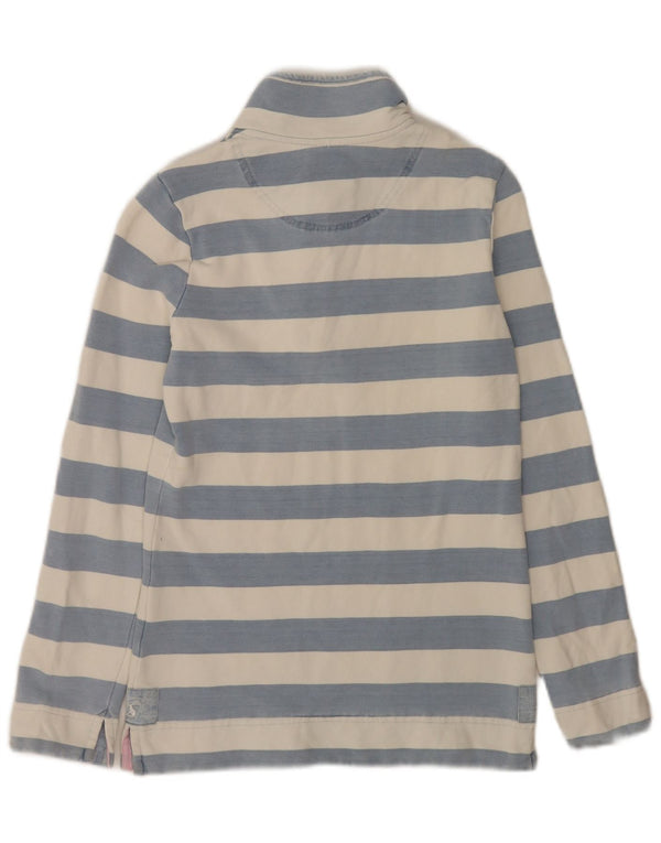 Joules Sudadera con cuello y cremallera para mujer UK 6 XS Algodón a rayas azules