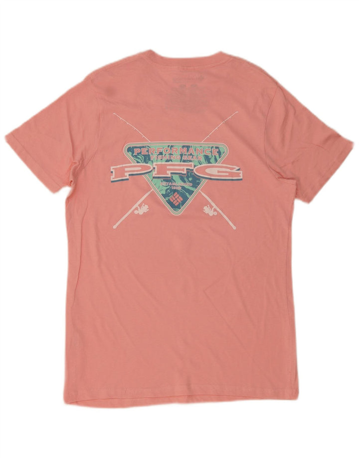 Columbia Camiseta gráfica para hombre Top Small Pink