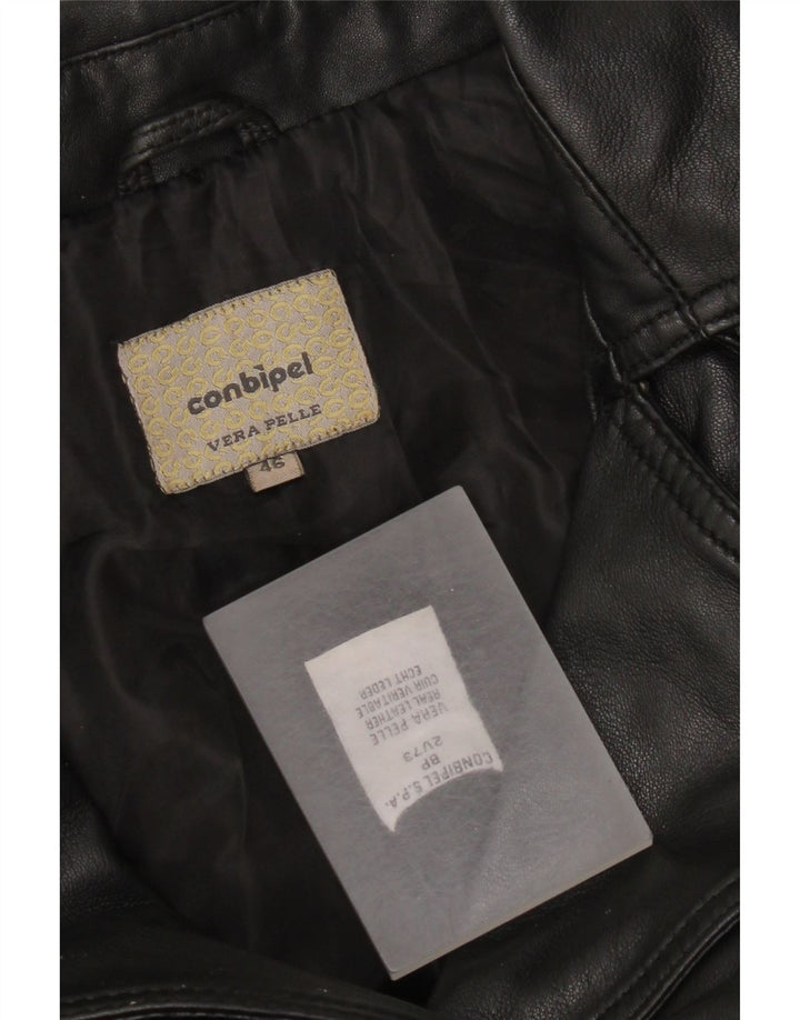Conbipel Abrigo De Cuero Mujer IT 46 Grande Cuero Negro