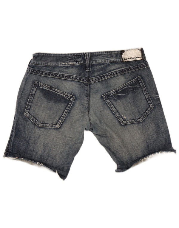 Shorts De Mezclilla Calvin Klein Mujer W30 Algodón Azul Medio