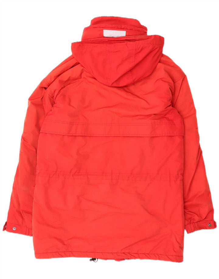 L.L.Bean Chaqueta de esquí alta con capucha para hombre UK 38 Poliéster rojo mediano
