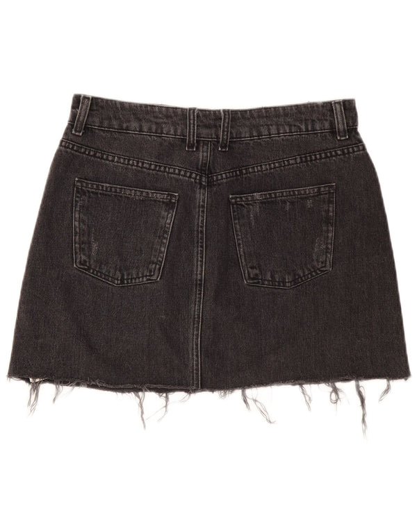 Topshop Minifalda vaquera para mujer UK 12 Medium W32 Algodón negro