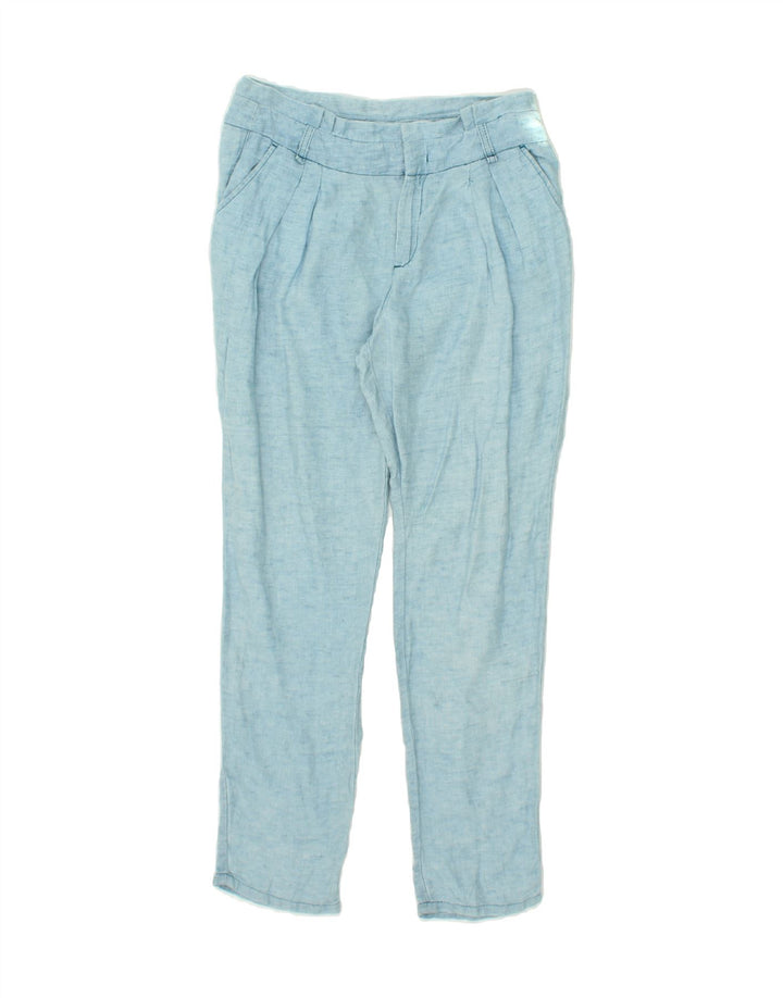 TRUSSARDI Womens Slim Chino Trousers W28 L29 Blue Vintage Trussardi and Second-Hand Trussardi from Messina Hembry 