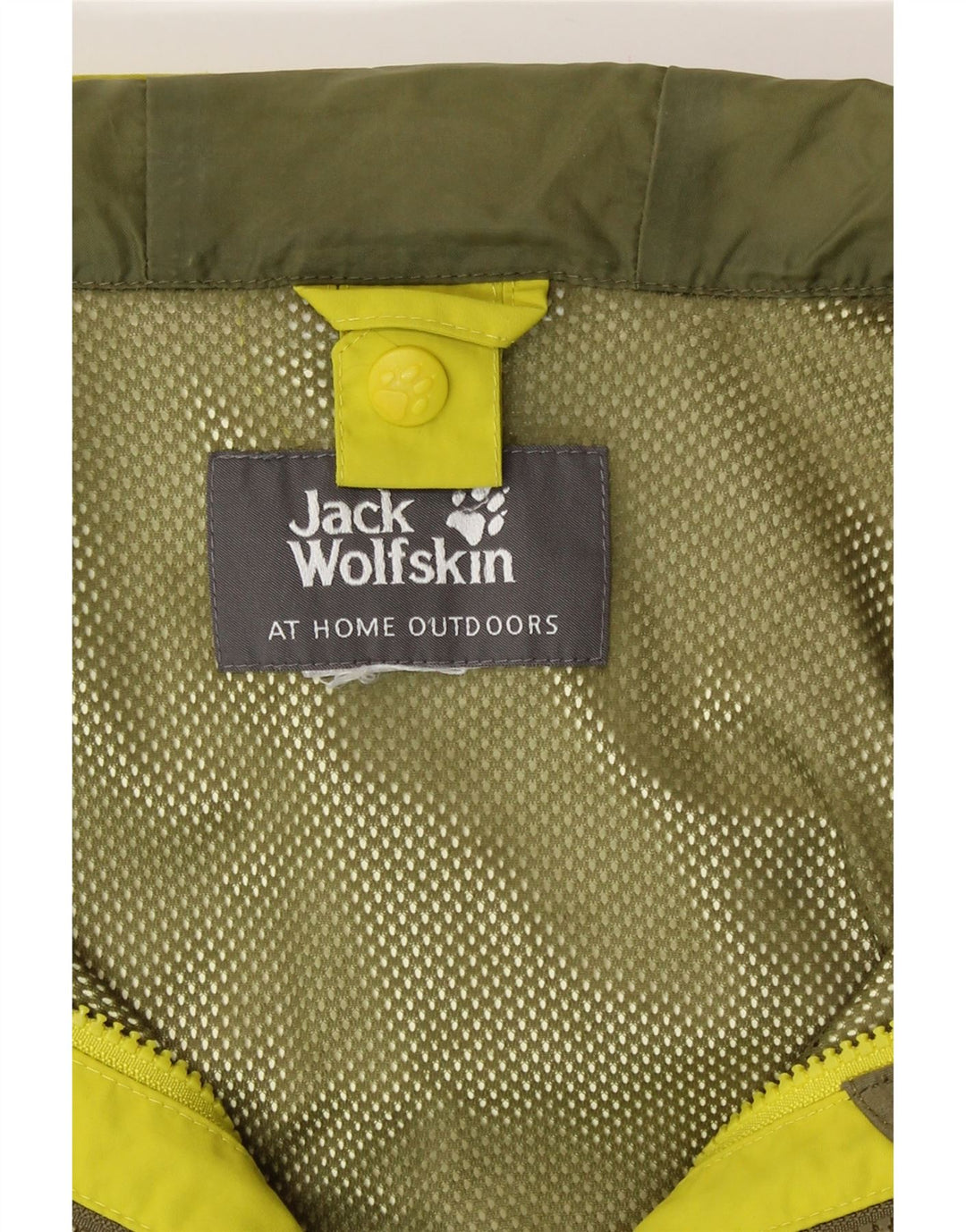 Jack Wolfskin Chaqueta impermeable con capucha para hombre UK 38 Medium Yellow