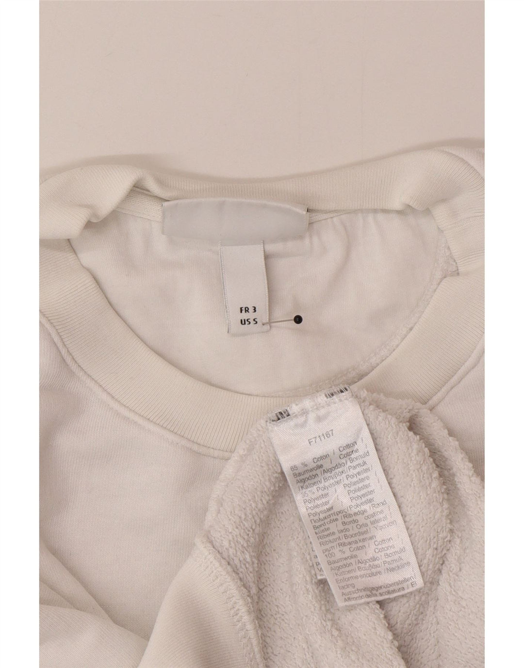 Lacoste Sudadera gráfica para hombre talla 3 pequeña algodón blanco