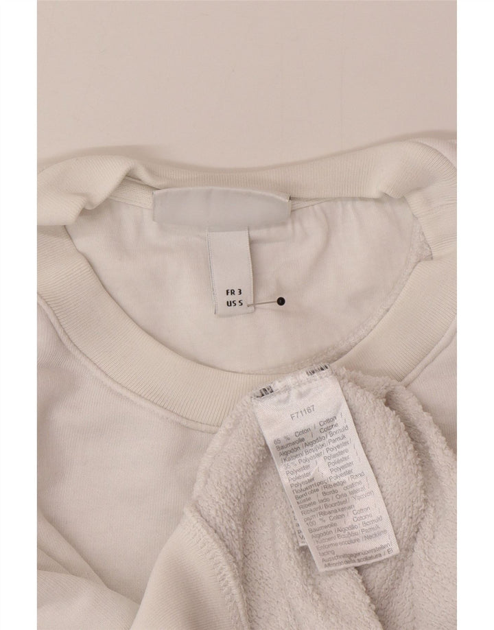Lacoste Sudadera gráfica para hombre talla 3 pequeña algodón blanco