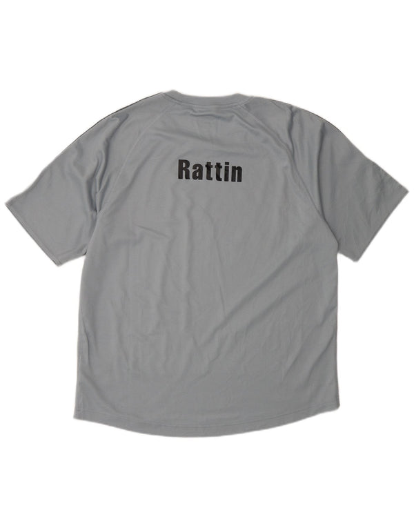 Adidas Mens Climalite Graphic Camiseta Top Grande Gris Poliéster