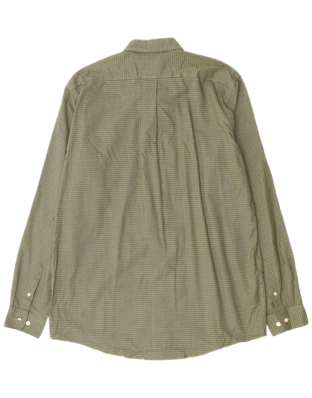 EDDIE BAUER Camisa holgada para hombre de algodón a cuadros verdes grandes