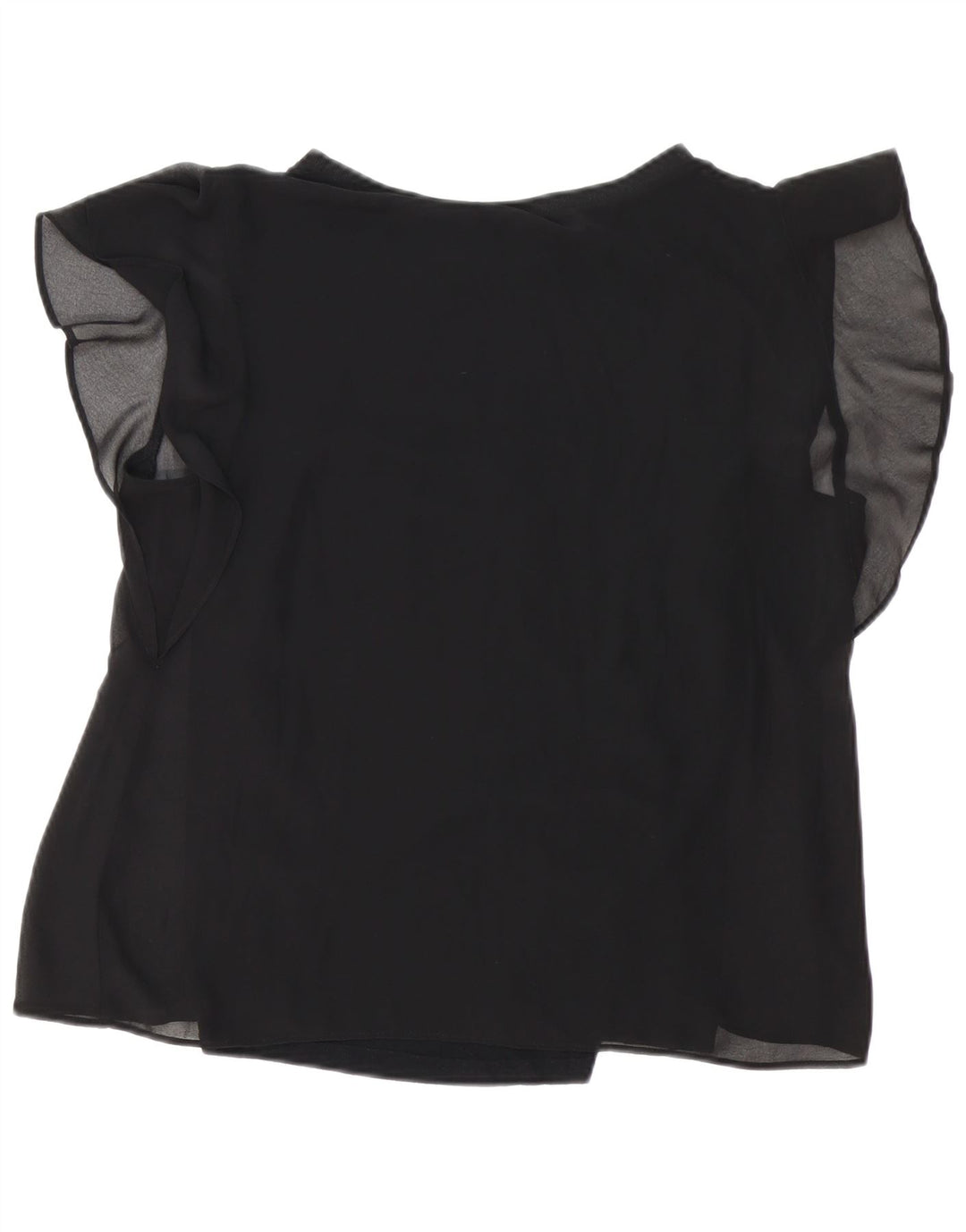 ZARA Mujer Blusa Top UK 46 Large Negro