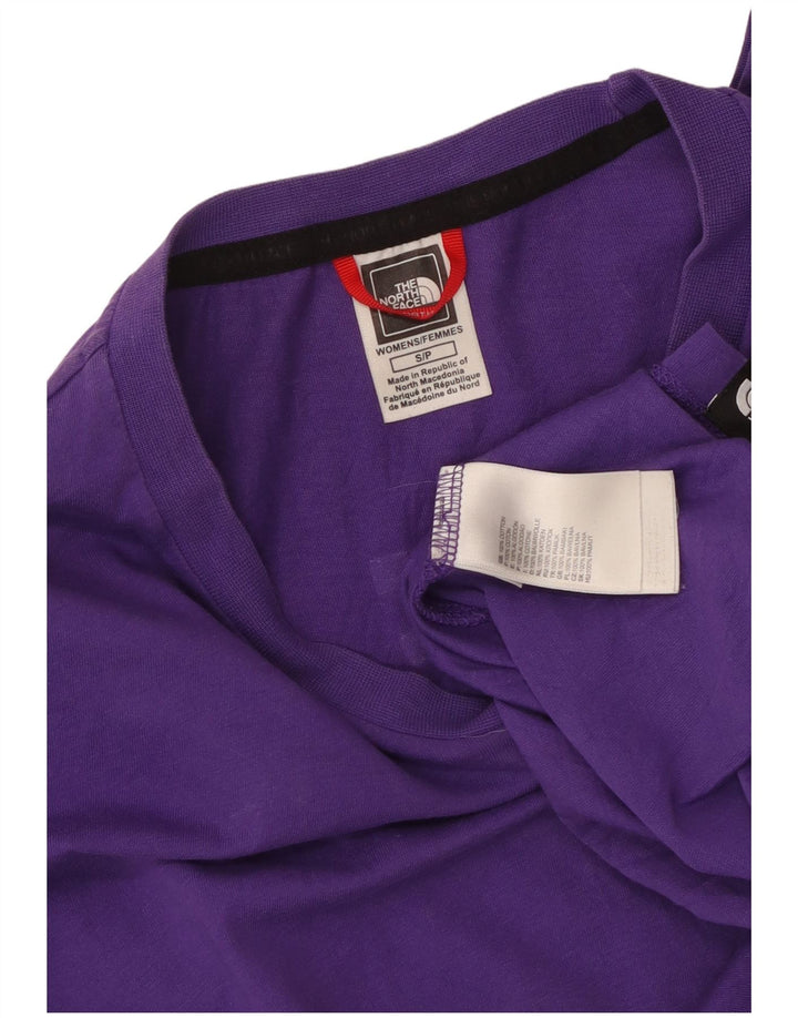 THE NORTH FACE Top gráfico para mujer de manga larga UK 10 Small Purple Cotton