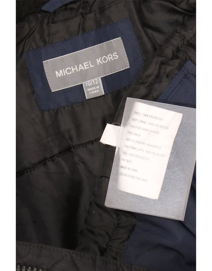 MICHAEL KORS Chaqueta cortavientos para niño 10-11 años Azul marino Colorblock