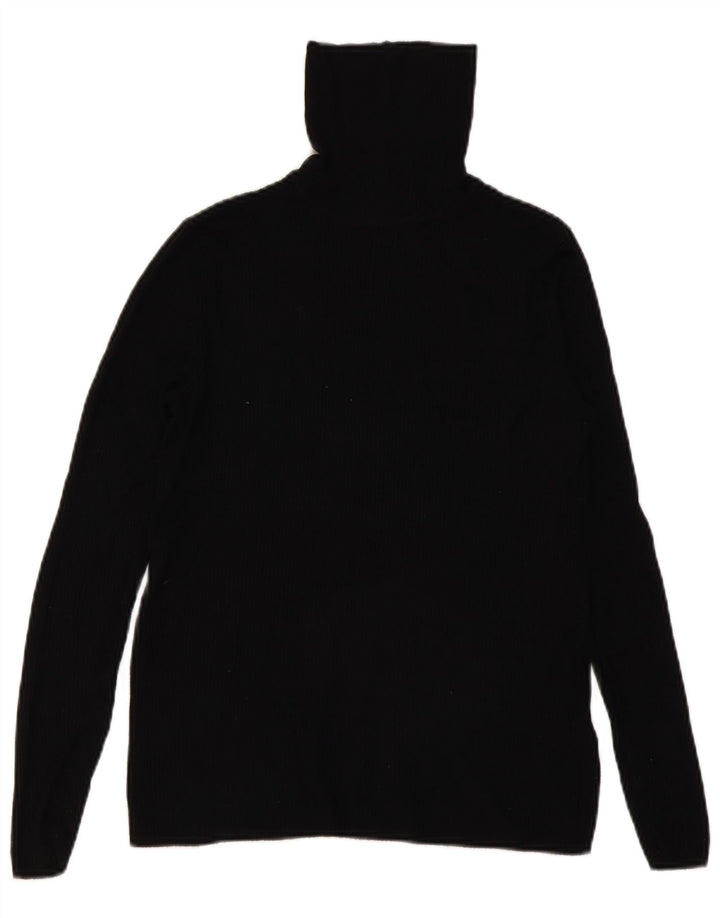 Marks & Spencer Suéter tipo jersey con cuello vuelto para mujer UK 46 Large Viscosa negra