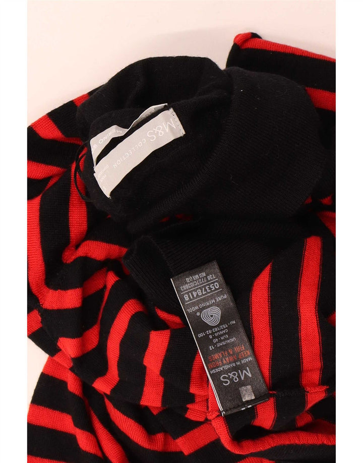 Marks & Spencer Suéter con cuello vuelto para mujer UK 40 Mediano Rayas negras