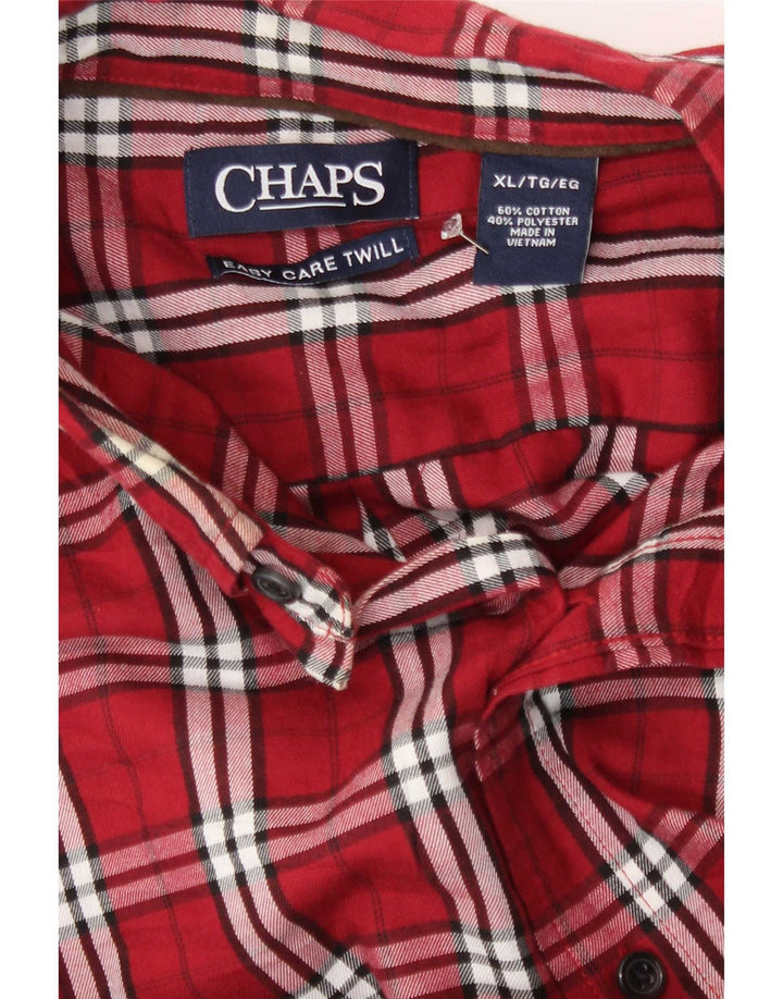 Chaps Camisa de franela para hombre XL Algodón a cuadros rojos