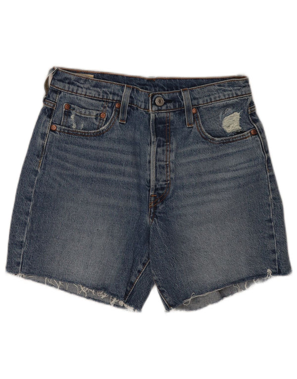 Levi's Mujer 501 Shorts Vaqueros W28 Algodón Azul Medio