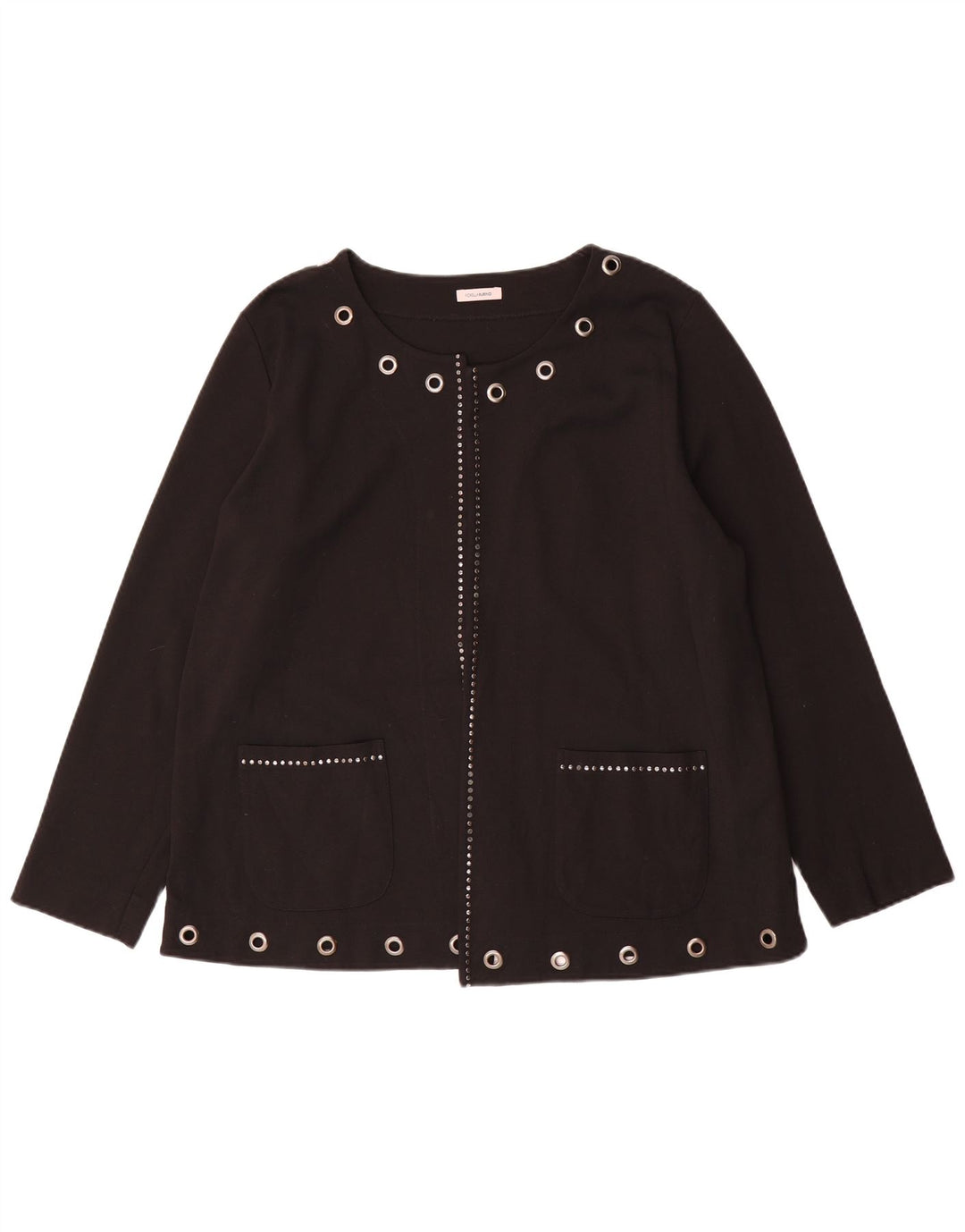 Fiorella Rubino Chaqueta tipo blazer abierta de gran tamaño para mujer UK 40 Mediano Negro