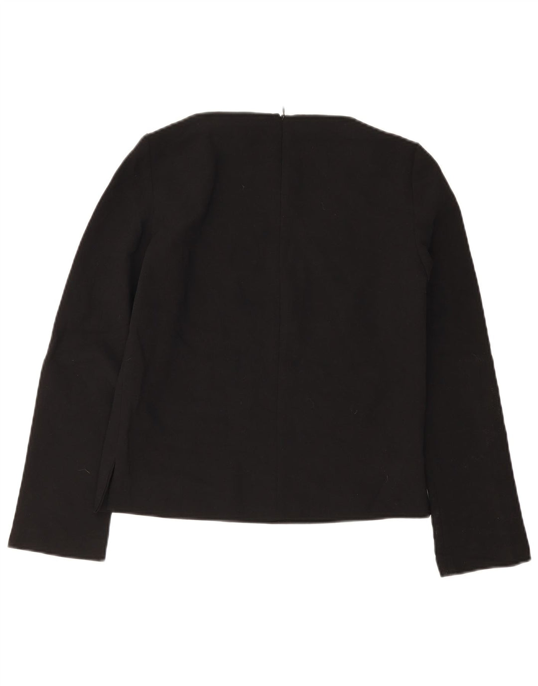 Zara Mujer Top Manga Larga UK 6 XS Negro Poliéster