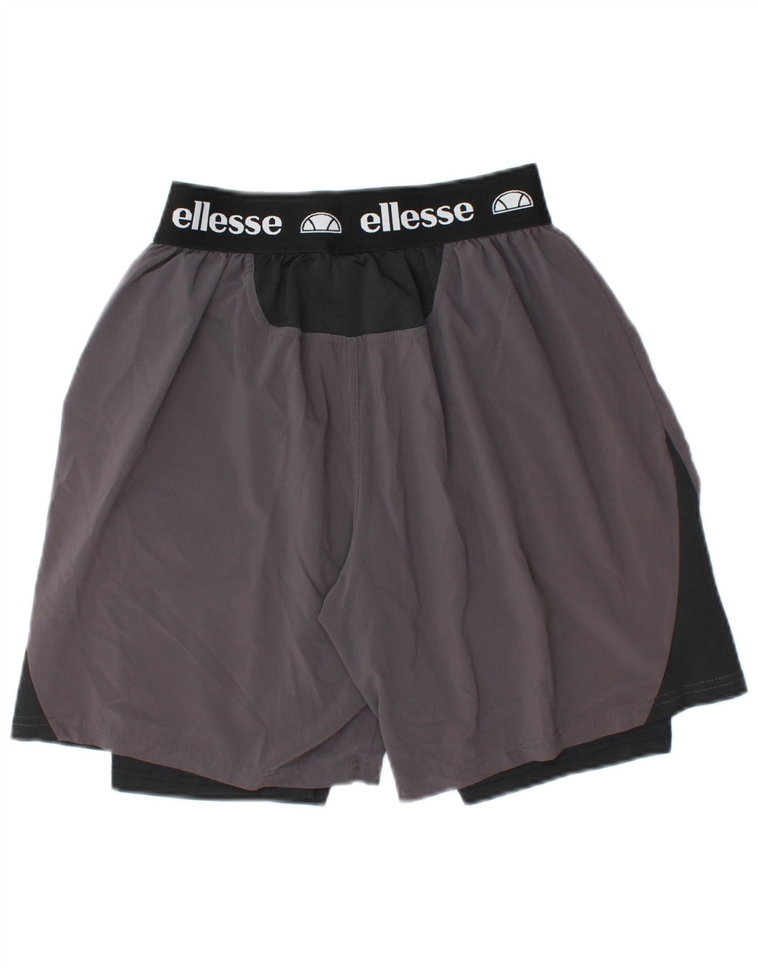 ELLESSE Mens Graphic Sport Shorts Gris Medio Colorblock