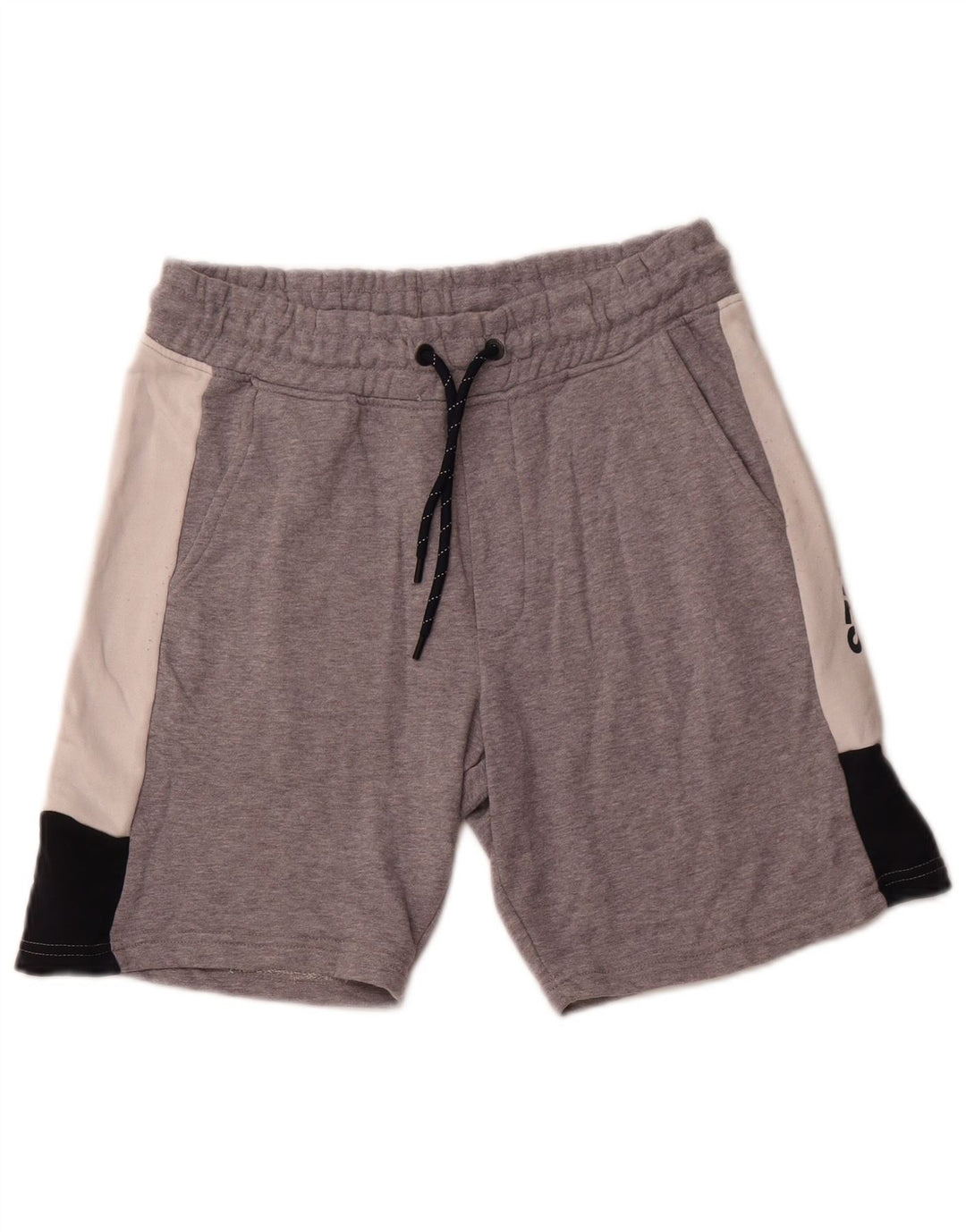 JACK & JONES Mens Graphic Sport Shorts Small Gris Colorblock Algodón