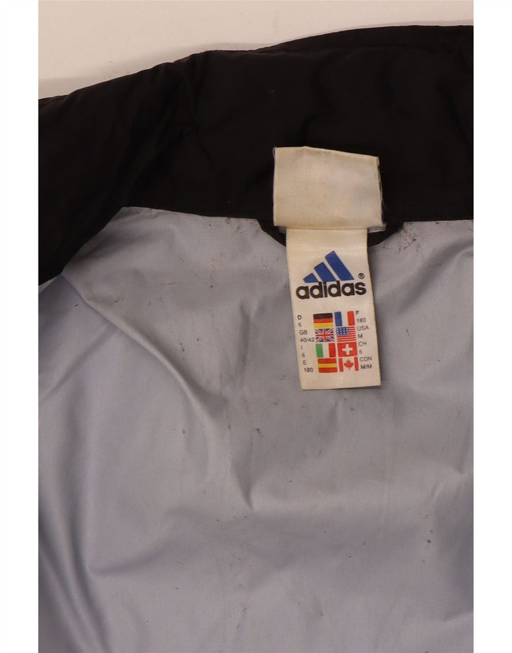 Adidas Chaqueta impermeable para hombre UK 40/42 Medium Black Colourblock Nylon