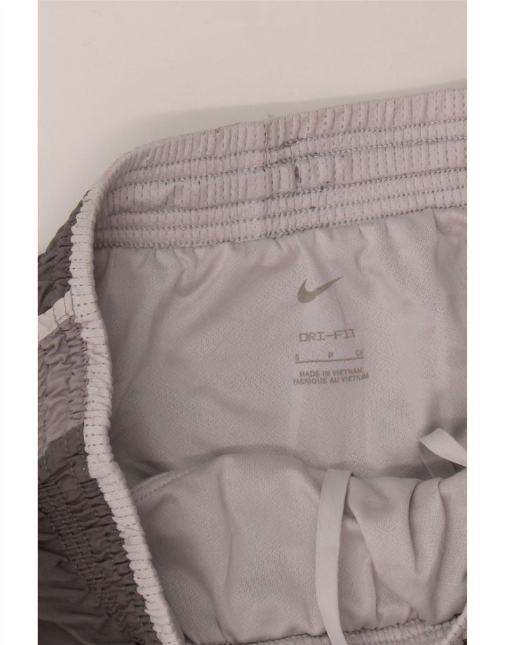 Nike - Pantalones cortos deportivos Dri Fit para mujer, talla 10, poliéster gris pequeño