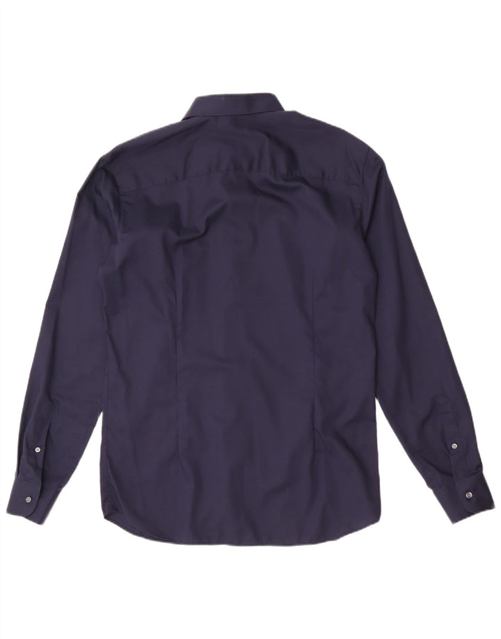 Camisa Jack & Jones Hombre Regular Fit Algodón Azul Marino Medio