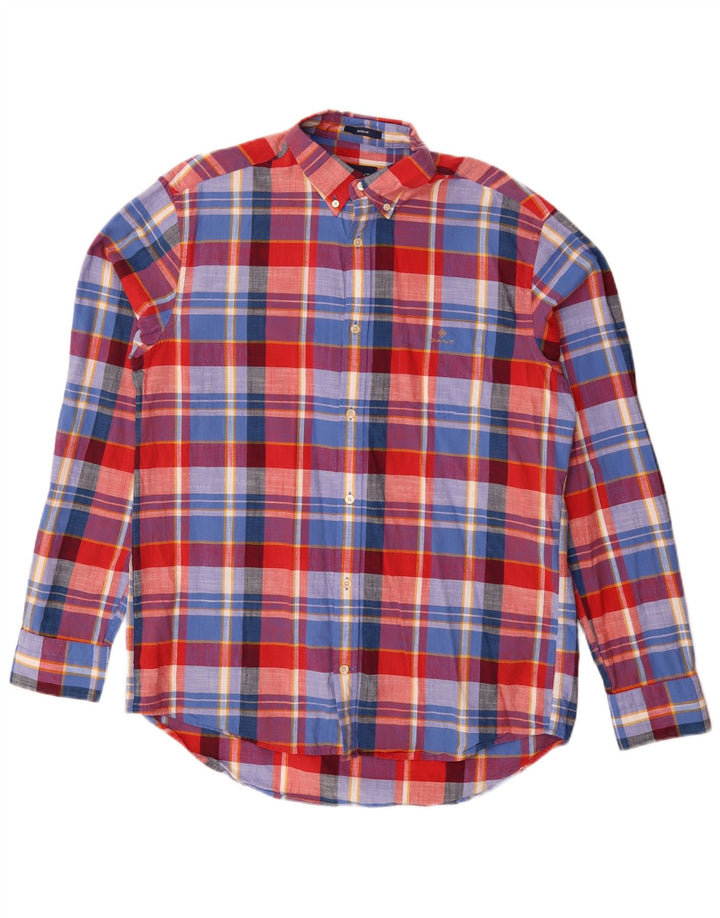 Camisa Gant Regular Fit para hombre talla 41/42 16 1/2 grande cuadros multicolor