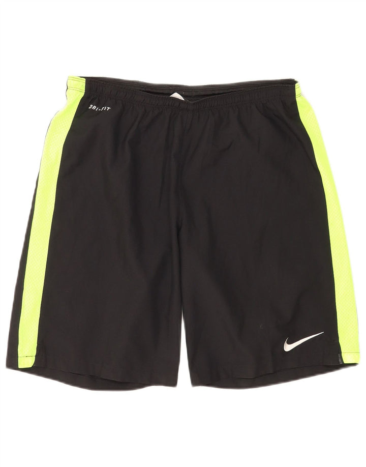 Pantalones cortos deportivos Nike Dri Fit para hombre Poliéster color block negro mediano